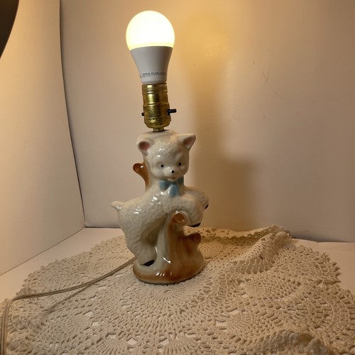 Vintage Baby Lamb Nursery Lamp