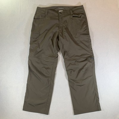 Columbia Silver Ridge Convertible Pants Mens 36x28 Brown Hiking Omni-Shield