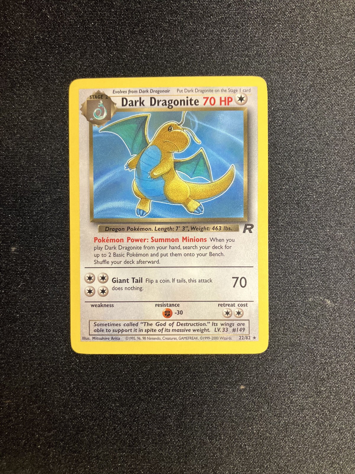 Pokemon - Dark Dragonite Non Holo - Team Rocket 22/82 LP