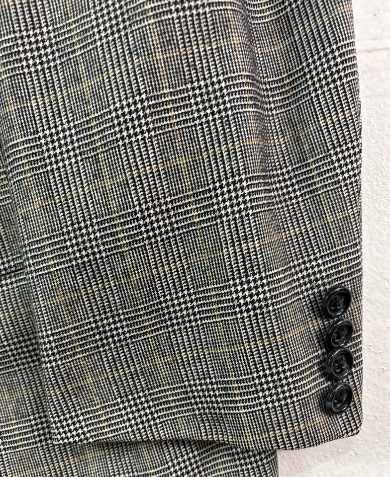 De colección Oxxford Clothes 46T 46L 40x32 2 piezas Pantalón Traje Glen Cuadros Franela Lana de Estambre Foto 3 de 4