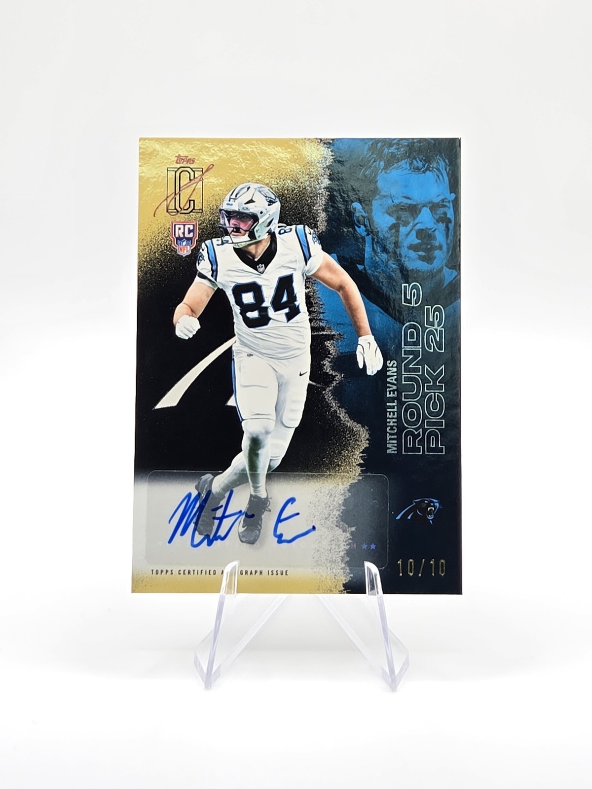 Mitchell Evans 2025 Topps Signature Class RC Autographs Black SP #/10 #192