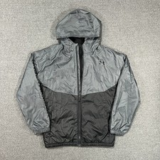 Under Armour Cold Gear Fleece Lined Full Zip Windbreaker Jacket Youth Size Large