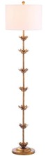 FLL4003A Lighting Collection Landen Leaf 63.5 Antique Gold Floor Lamp, Metal