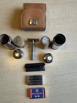 Soluna, Reise Hand Nass Rasierer Set, 70er, Vintage-Stil, wertig, Etui
