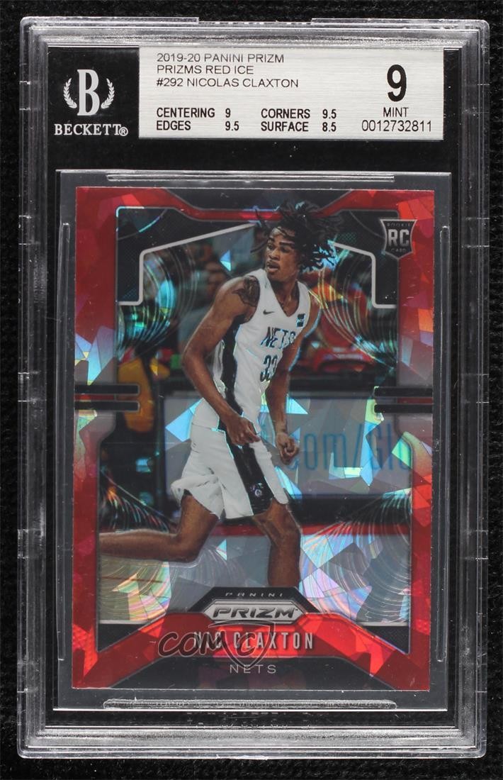 2019-20 Panini Prizm Rookie Red Ice Nic Claxton Nicolas #292 BGS 9 MINT c6i