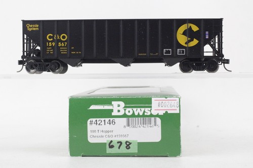 Tolva de tres bahías Bowser escala HO Chessie C&O #159567 100T | Condition: Used