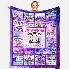 Cow Blanket Gifts for Women Girls Cow Lovers Stuff Birthday Gifts Decor Soft ...