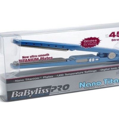 BABYLISS PRO NANO TITANIUM 1'' U STYLE HAIR STRAIGHTENER FLAT IRON CURL IRON