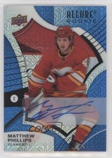 2021-22 Upper Deck Allure Rookies Blue Line 25/35 Matthew Phillips #118 Auto ye8