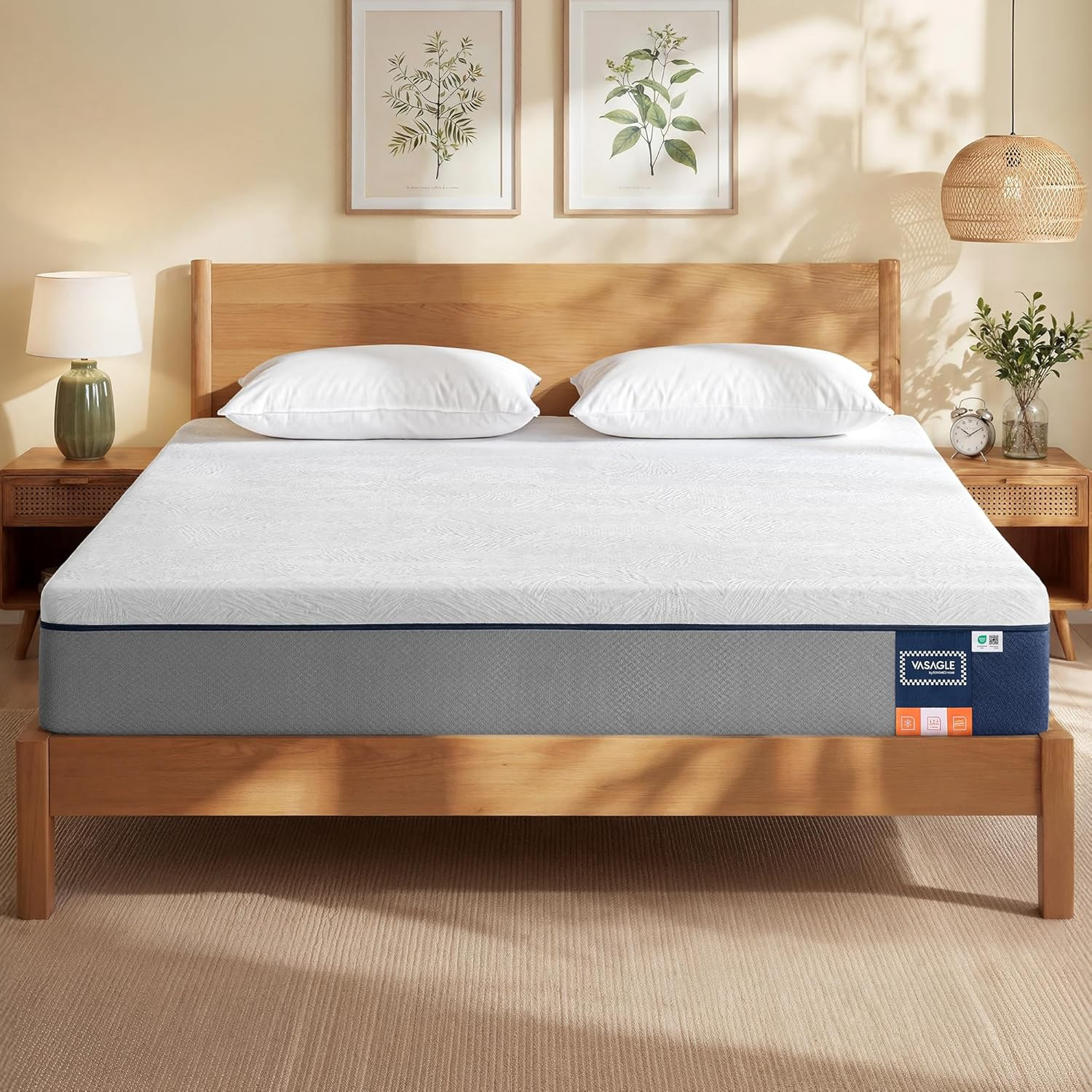 Matelas 160 x 200 cm avec soutien ferme et mousse à mémoire de forme gel fraîcheur