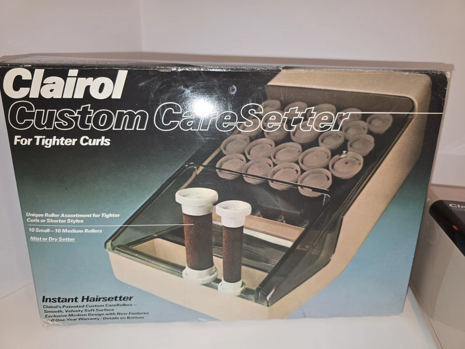 Clairol FT-20 Custon CareSetter Steam Curls 20 Curlers With Clips Tested In Box - Image 2 of 4