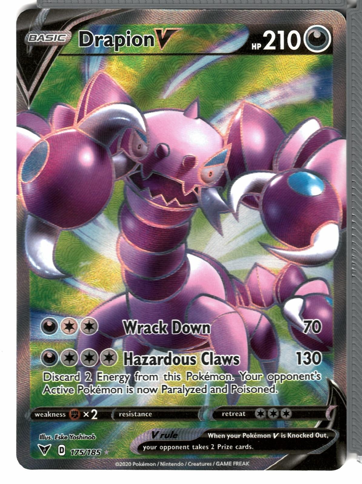Drapion V 175/185 Ultra Rare Vivid Voltage Pokemon NM
