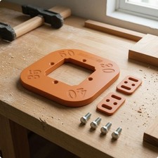 Positionierschablone Orange Eckrundungslehre Flache Oberfl&auml;che