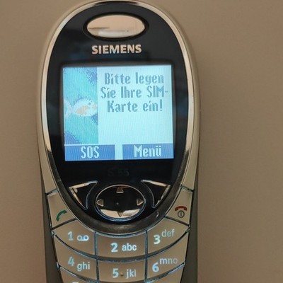 Siemens S55 Handy Mobiltelefon Silber/Blau