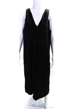 Everlane Womens The City Stripe Midi Dress  Black Size 16