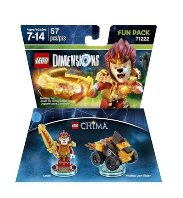 LEGO DIMENSIONS: Laval Fun Pack (71222) Chima - Laval & Mighty Lion Rider 57 Pcs
