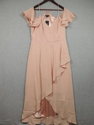 City Chic Women's XS (14) Plus Maxi Dress Maxi Miss Jessica NWT  Ballet Pink