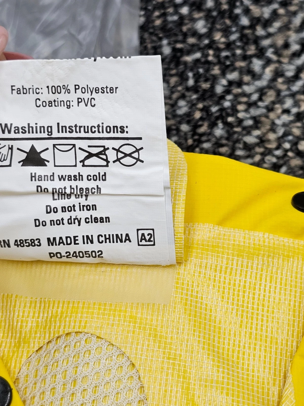 (QTY 2) MCR Safety 200C Classic Raincoat Safety Yellow With Hood Largea - product detail image 4