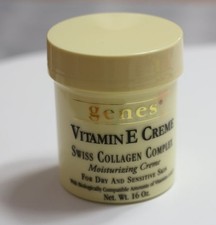 Genes Vitamina E Crema Complejo de Colágeno Suizo Crema 16oz