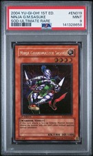 2004 YU-GI-OH! SOD-SOUL OF THE DUELIST #EN019 NINJA GRANDMASTER SASUKE PSA 9