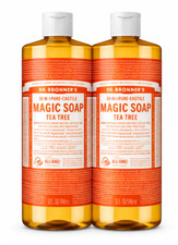 Dr. Bronner's - Pure-Castile Liquid Soap Tea Tree, 32 Fl Oz Pack of 2 , 32 oz
