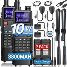 2-Pack Ham Radio Baofeng Radio Long Range AR-5RM 10W Handheld NOAA Emergency  