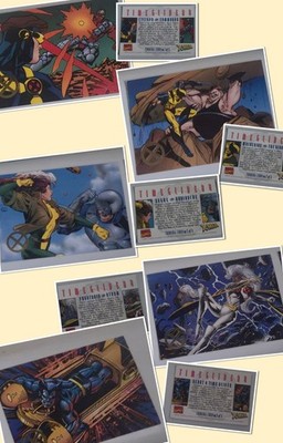 Marvel Comics X-Men Time Gliders 1995 Chase 5-Card Lot #1-5 Cyclops Wolverine