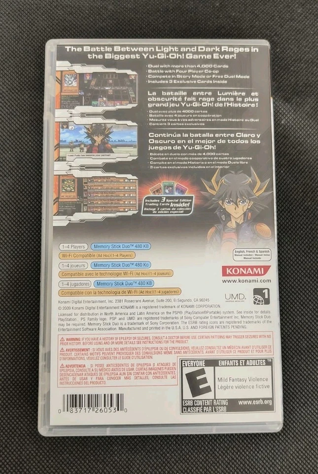 Yu-Gi-Oh 5D's Tag Force 4 (Sony PSP) MINT CIB Complete & Tested - US Release - Image 3 of 3