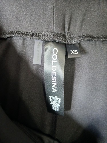 Coldesina Pants Womens XS Black Wide Leg Culottes Pull On Stretch Pockets - Picture 3 of 12