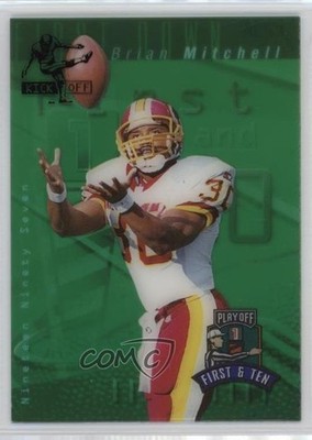1997 Playoff First & Ten Kickoff Brian Mitchell #K238 0q3