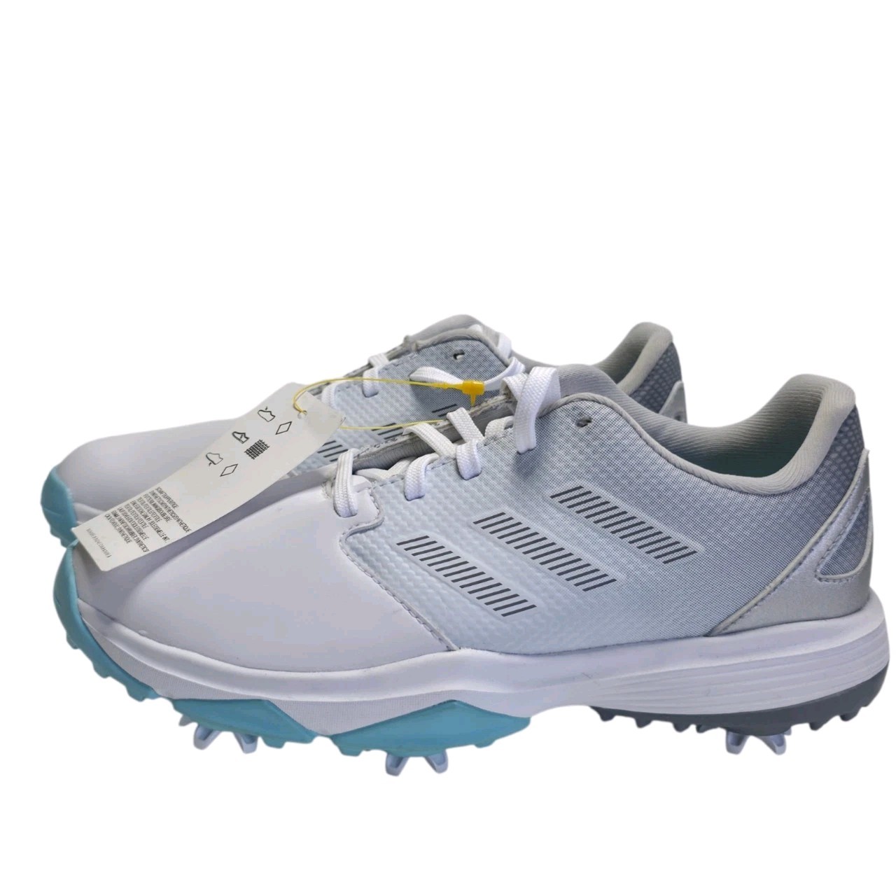 Shoes White Blue Spiked Cleats Junior Sizes 3-4 Youth Nwt