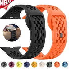 Silicone Sport Band Strap for Apple Watch 12 11 10 9 8 7 6 SE 45/46/49mm Ultra 4