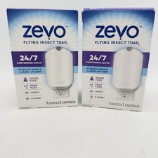 Zevo Flying Insect Trap 1 Plug in Device 1 Cartridge Featuring Blue UV Light