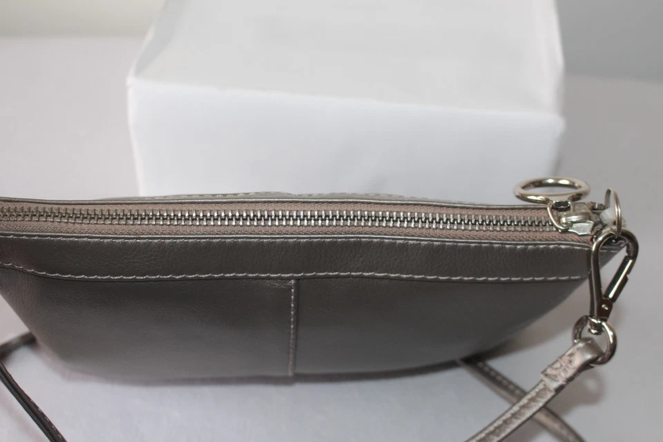 Tula Genuine Leather Small Crossbody Bag Metallic Beige - Image 4 of 4