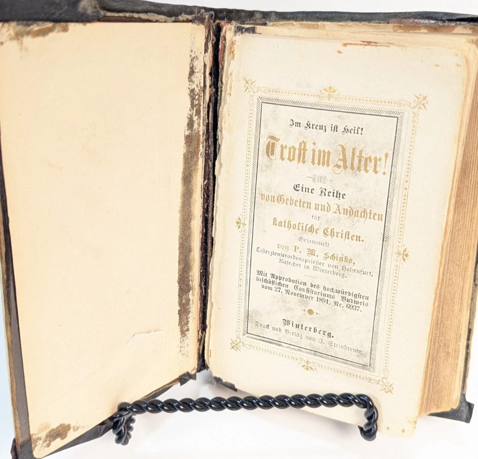 Trost im Alter! (Comfort in Old Age) German Catholic Prayer Book Published 1891 Foto 2 de 4
