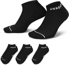 NEW Nike Jordan Everyday No-Show Socks 3 Pairs Fits Boys 3Y-5Y/ Women's 4-6