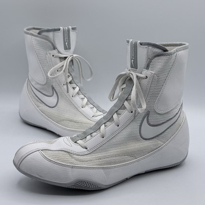 Nike Machomai 2 Boxing Shoes Mens Size 10.5 White/Silver 321819 110 00