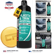Plastic Restorer for Cars Refreshes Faded Plastic, Vinyl Rubber Trim with...