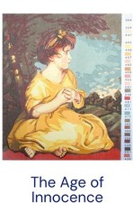 Printed needlepoint Tapestry Gobelin with Floss & Needle  40x50 CmUnitas