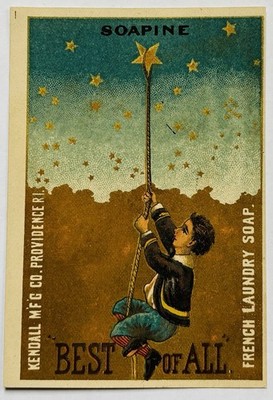 Nice C. 1880 s Soapine French Laundry Soap Victorian Trade Card!!