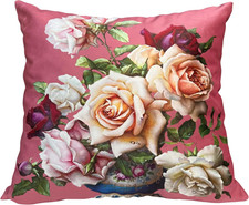 Vintage Rose Bouquet Floral Throw Pillow Cover, 18x18 Inch Double Sided Elegant