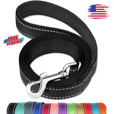 5ft Heavy Duty Reflective Dog Leash with Soft Padded Handle for Safety Training
