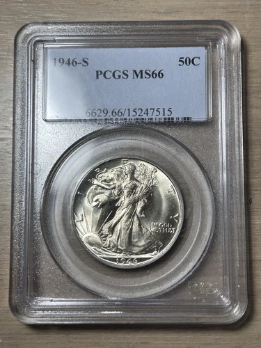 1946 S Walking Liberty Half Dollar PCGS MS 66