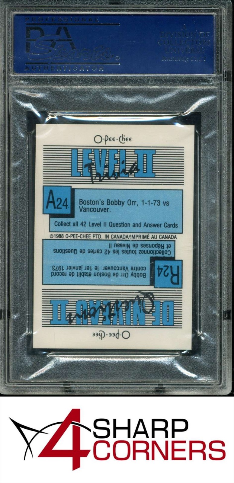 1988 O-PEE-CHEE STICKER #224 WAYNE GRETZKY OILERS HOF PSA 9 view 2