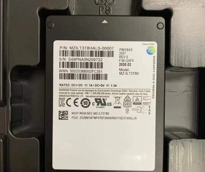 Samsung PM1643 3.84TB SSD 2.5'' SAS 12Gbps Solid State Drive MZILT3T8HALS-00007