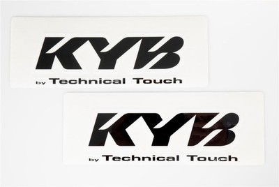 Kayaba Gabel Aufkleber KYB Racing Suspension TT 24x8,5cm transparent schwarz