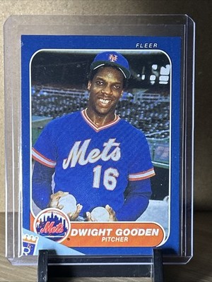 1986 Fleer Dwight Gooden Blank Back *ERROR* See Bottom Left Corner!!