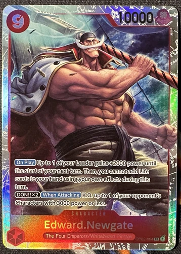 One Piece Card Game Edward Newgate OP02-004 SR Paramount War English - NM