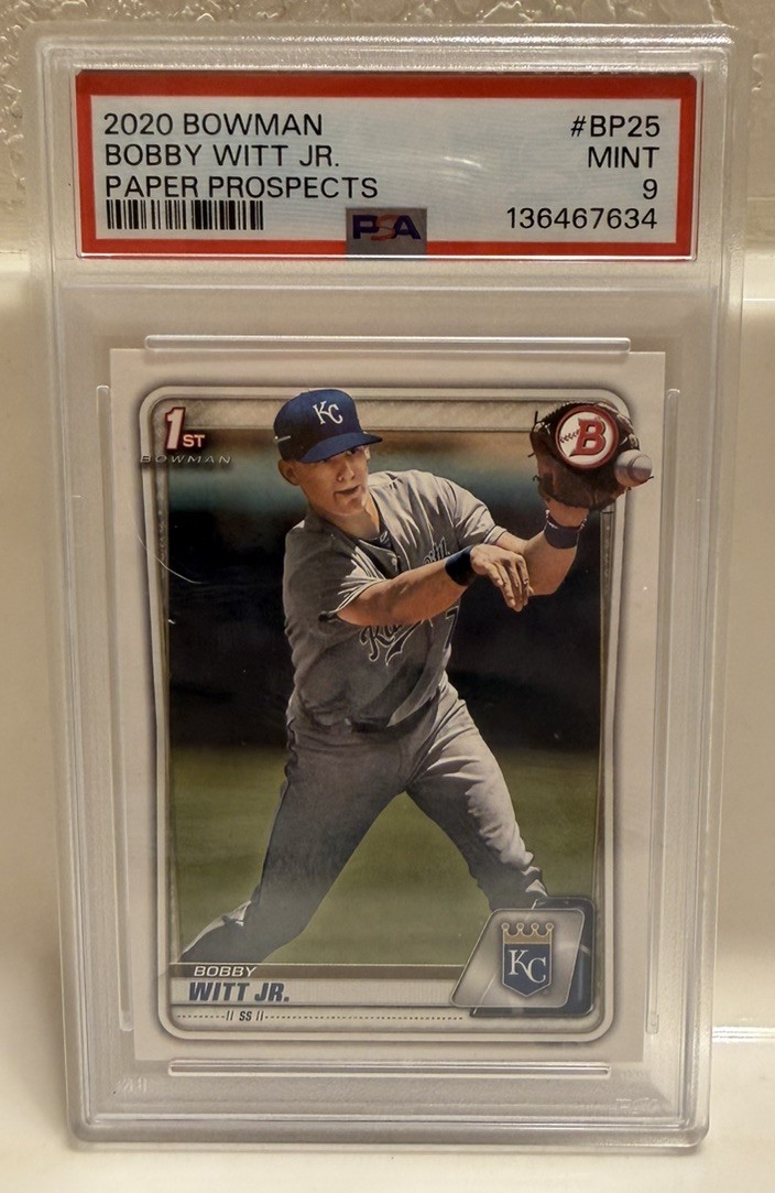 2020 BOWMAN PAPER PROSPECTS #BP25 BOBBY WITT JR. PSA 9