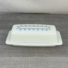 VTG Pyrex 60s Snowflake Garland Butter Dish & Lid